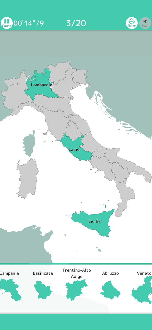puzzle dell'Italia geografica