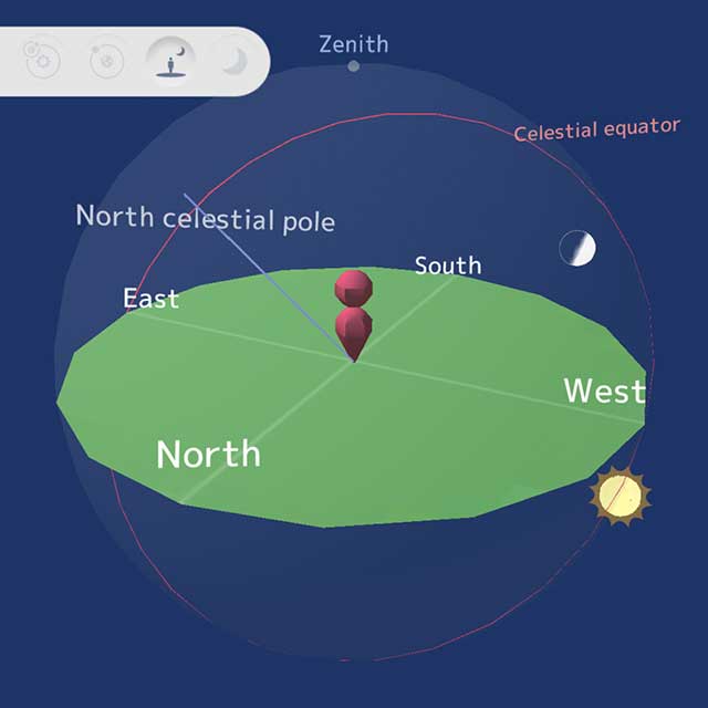 moon phases diagram sun on left